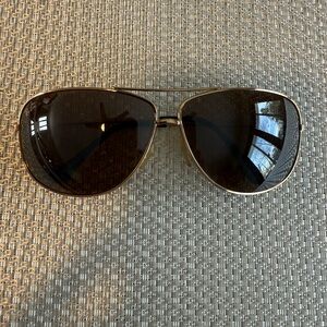 Ray-Ban Gold and Black Aviator Sunglasses